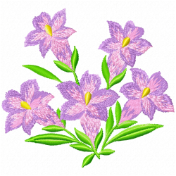 Flowers And Tree Embroidery Design 4
